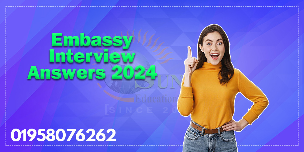 Student providing an answer during an embassy visa interview for study abroad.